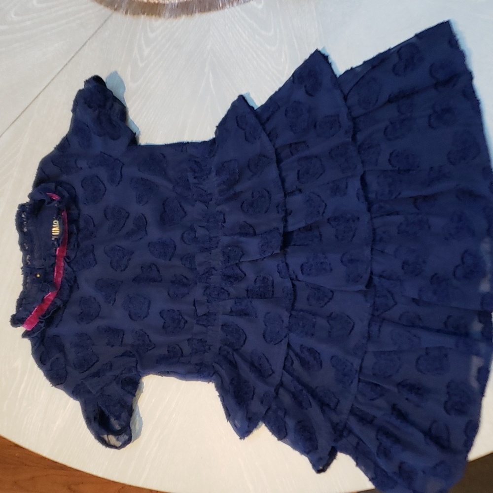 Girls dress, hearts, ruffles, size 4T